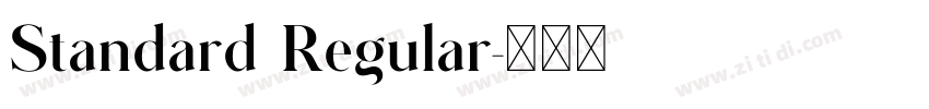 Standard Regular字体转换